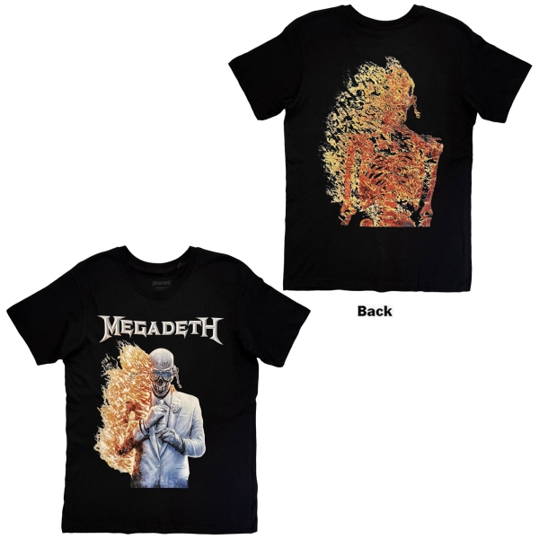 Megadeth - White Album Vic Flame Uni Bl T-Shirt ryhmässä MERCHANDISE / T-paita / Kommande / Hårdrock @ Bengans Skivbutik AB (5680759r)