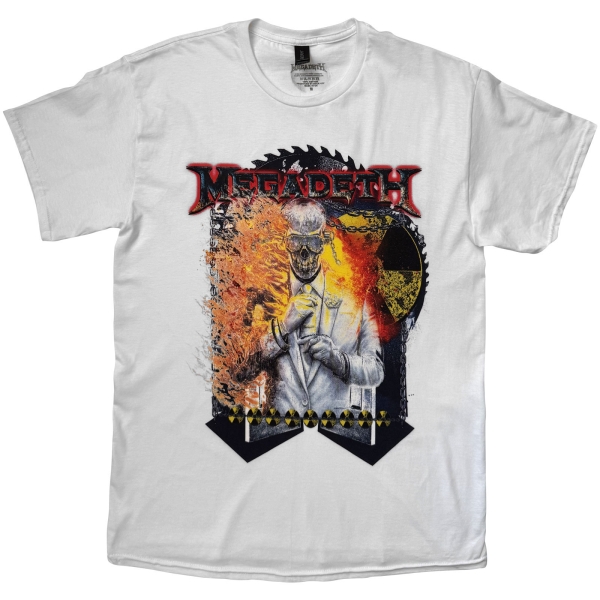 Megadeth - Vic Sawblade Uni Wht T-Shirt ryhmässä MERCHANDISE / T-paita / Kommande / Hårdrock @ Bengans Skivbutik AB (5680760r)