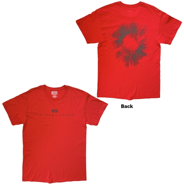 Muse - The Wow Signal Uni Red T-Shirt ryhmässä MERCHANDISE / T-paita / Kommande / Pop-Rock @ Bengans Skivbutik AB (5680766r)