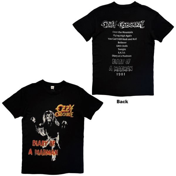 Ozzy Osbourne - Diary Of A Madman Tribute Uni Bl T-Shirt ryhmässä MERCHANDISE / T-paita / Kommande / Hårdrock @ Bengans Skivbutik AB (5680770r)