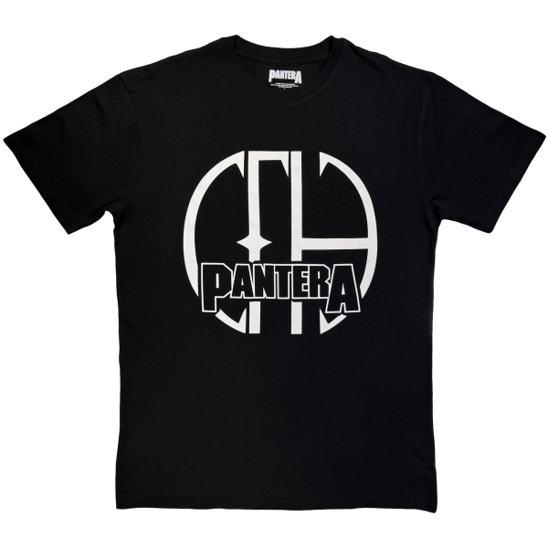 Pantera - Cfh Logo Mono Uni Bl T-Shirt ryhmässä MERCHANDISE / T-paita / Kommande / Hårdrock @ Bengans Skivbutik AB (5680773r)