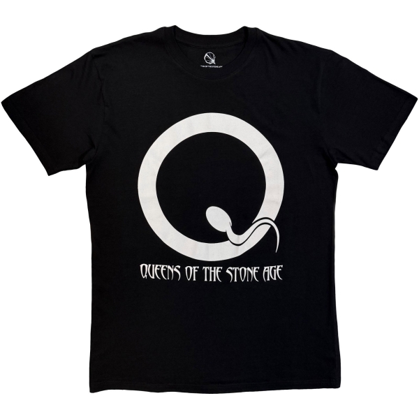Queens Of The Stone Age - Sperm Logo Mono Uni Bl T-Shirt ryhmässä MERCHANDISE / T-paita / Kommande / Hårdrock @ Bengans Skivbutik AB (5680780r)
