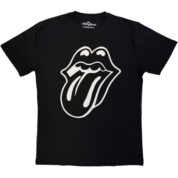 The Rolling Stones - Classic Tongue Mono Uni Bl T-Shirt ryhmässä Kommande - alla format @ Bengans Skivbutik AB (5680783r)