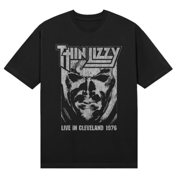 Thin Lizzy - Jailbreak Live In Cleveland 76 Uni Bl T-Shirt ryhmässä MERCHANDISE / T-paita / Kommande / Hårdrock @ Bengans Skivbutik AB (5680797r)