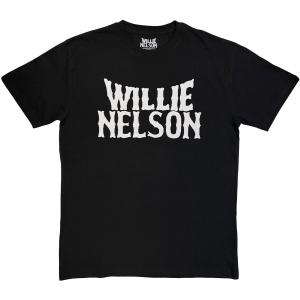 Willie Nelson - Logo Mono Uni Bl T-Shirt ryhmässä MERCHANDISE / T-paita / Kommande /  @ Bengans Skivbutik AB (5680800r)