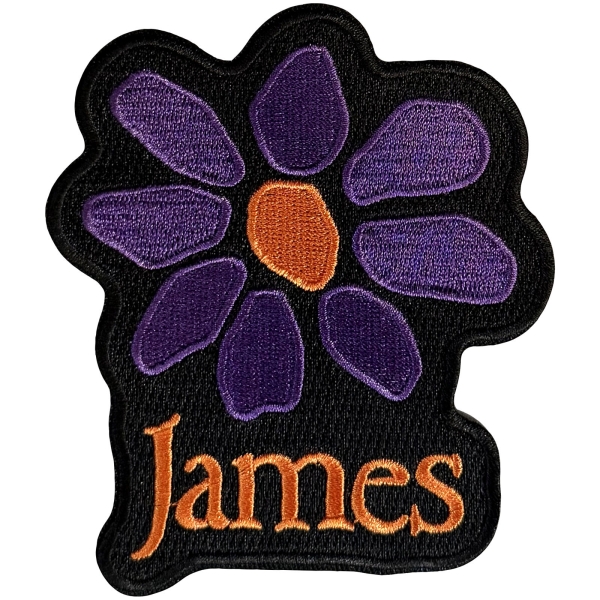 James - Orange Logo Purple Daisy Woven Patch ryhmässä MERCHANDISE / Kangasmerkki / / @ Bengans Skivbutik AB (5680921)