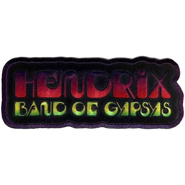 Jimi Hendrix - Band Of Gypsys Woven Patch ryhmässä MERCHANDISE / Kangasmerkki / / @ Bengans Skivbutik AB (5680926)