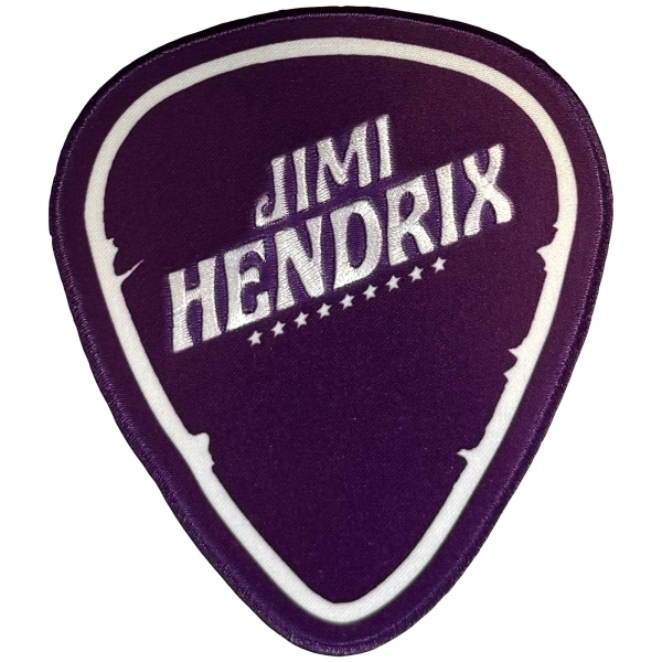 Jimi Hendrix - Plectrum Woven Patch ryhmässä MERCHANDISE / Kangasmerkki / / @ Bengans Skivbutik AB (5680929)