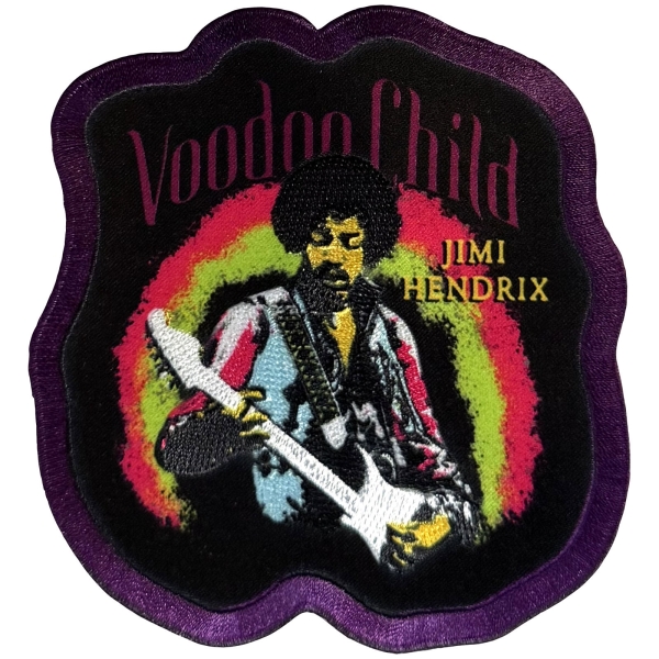 Jimi Hendrix - Voodoo Child Woven Patch ryhmässä MERCHANDISE / Kangasmerkki / / @ Bengans Skivbutik AB (5680933)