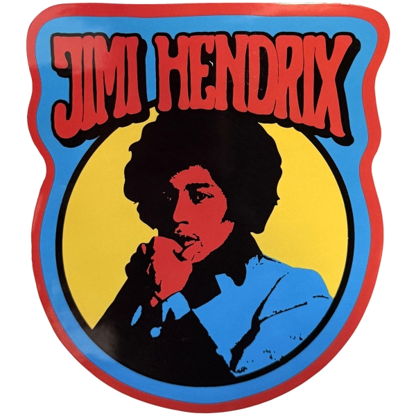 Jimi Hendrix - Vintage Circle Sticker ryhmässä MERCHANDISE / Merch / Kommande / Pop-Rock @ Bengans Skivbutik AB (5680939)