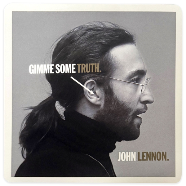 John Lennon - Truth Album Sticker ryhmässä MERCHANDISE / Merch / Kommande / Pop-Rock @ Bengans Skivbutik AB (5680971)