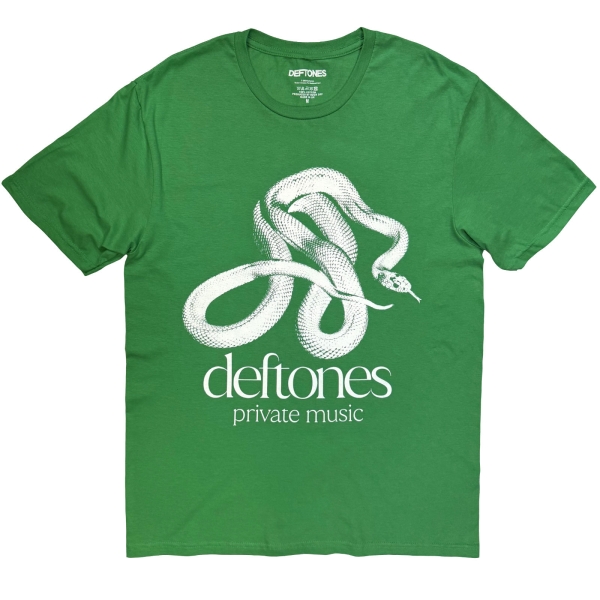 Deftones - Private Music Mono Uni Green T-Shirt ryhmässä MERCHANDISE / T-paita / Kommande / Hårdrock @ Bengans Skivbutik AB (5681153r)