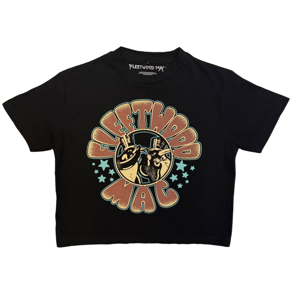 Fleetwood Mac - Stars & Penguins Lady Bl Crop Top ryhmässä MERCHANDISE / T-paita / Kommande / Pop-Rock @ Bengans Skivbutik AB (5681155r)