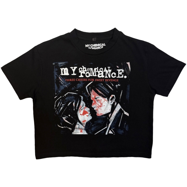 My Chemical Romance - Three Cheers Lady Bl Crop Top ryhmässä MERCHANDISE / T-paita / Kommande / Pop-Rock @ Bengans Skivbutik AB (5681169r)