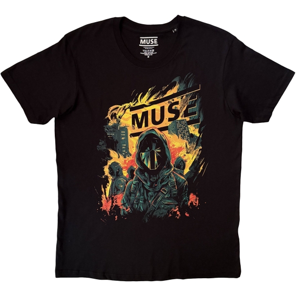 Muse - Burning Uni Bl T-Shirt ryhmässä MERCHANDISE / T-paita / Kommande / Pop-Rock @ Bengans Skivbutik AB (5681173r)