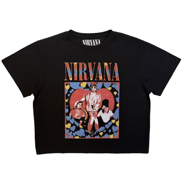 Nirvana - Heart Lady Bl Crop Top ryhmässä MERCHANDISE / T-paita / Kommande / Pop-Rock @ Bengans Skivbutik AB (5681179r)
