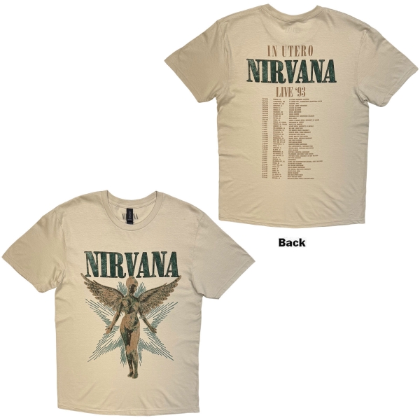 Nirvana - Angel Vintage Uni Sand T-Shirt ryhmässä MERCHANDISE / T-paita / Kommande / Pop-Rock @ Bengans Skivbutik AB (5681180r)