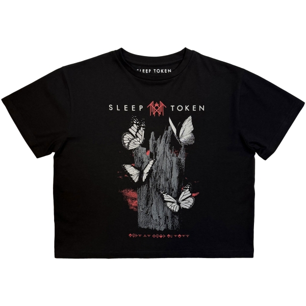 Sleep Token - Butterflies Lady Bl Crop Top ryhmässä MERCHANDISE / T-paita / Kommande / Hårdrock @ Bengans Skivbutik AB (5681187r)