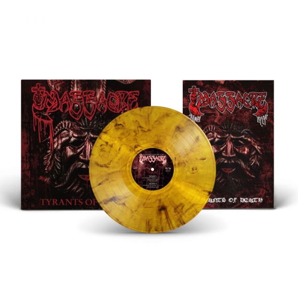 Massacre - Tyrants Of Death (Yellow Marbled Vi ryhmässä VINYYLI / Kommande / Hårdrock @ Bengans Skivbutik AB (5681316)