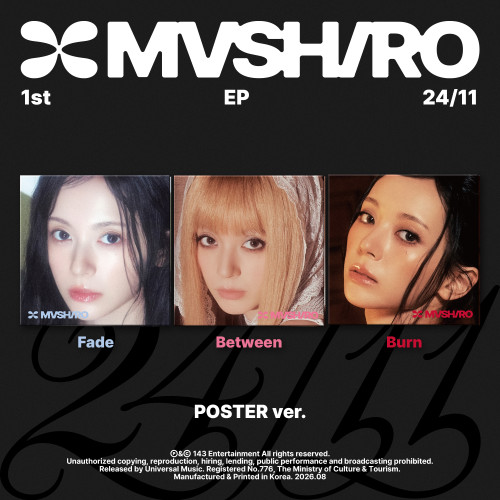 Mashiro - 24/11 (Poster Burn Ver.) ryhmässä MERCHANDISE / Merch+Code / Kommande / K-Pop @ Bengans Skivbutik AB (5682658)