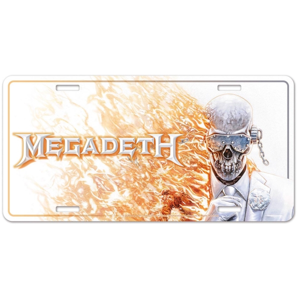 Megadeth - Megadeth Number Plate ryhmässä MERCHANDISE / Merch / Nyheter / Hårdrock @ Bengans Skivbutik AB (5683343)