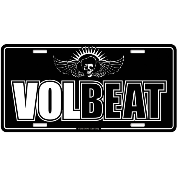 Volbeat - Logo Number Plate ryhmässä MERCHANDISE / Merch / Nyheter / Hårdrock @ Bengans Skivbutik AB (5683345)