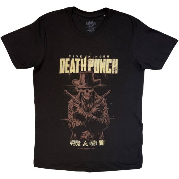 Five Finger Death Punch - Crossed Pistols Shadow Uni Bl T-Shirt ryhmässä MERCHANDISE / T-paita / Nyheter / Hårdrock @ Bengans Skivbutik AB (5683367r)