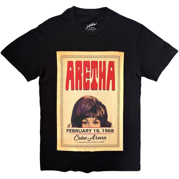 Aretha Franklin - Cobo Hall Uni Bl T-Shirt ryhmässä MERCH / Vaatteet / T-paidat @ Bengans Skivbutik AB (5685397r)
