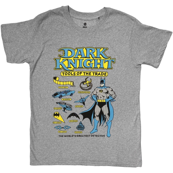 Batman - Tools Of The Trade Uni Grey T-Shirt ryhmässä MERCH / Vaatteet / T-paidat @ Bengans Skivbutik AB (5685399r)