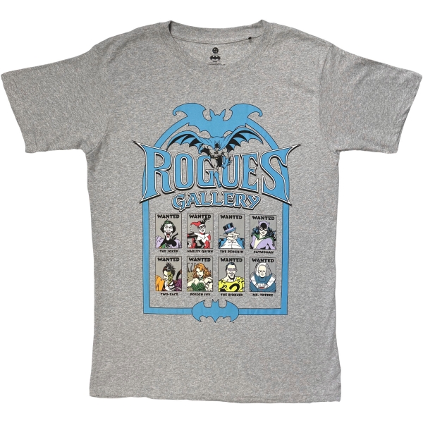 Batman - Rogues Gallery Uni Grey T-Shirt ryhmässä MERCH / Vaatteet / T-paidat @ Bengans Skivbutik AB (5685403r)