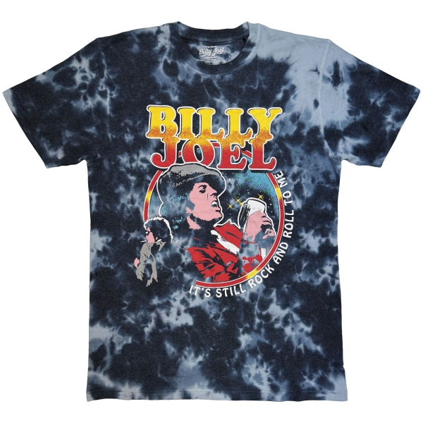 Billy Joel - Still Rock 'N Roll Uni Bl Dipdye T-Shirt ryhmässä MERCH / Vaatteet / T-paidat @ Bengans Skivbutik AB (5685412r)
