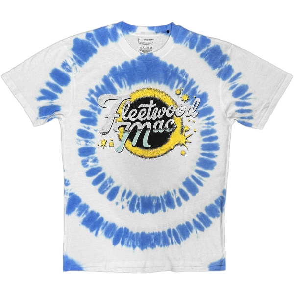 Fleetwood Mac - Logo Spiral Uni Wht Dipdye T-Shirt ryhmässä MERCH / Vaatteet / T-paidat @ Bengans Skivbutik AB (5685433r)