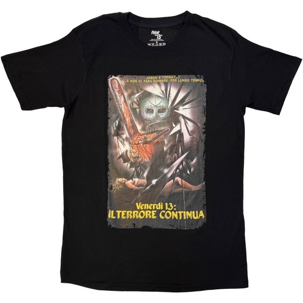 Friday The 13Th - Il Terrore Continua Uni Bl T-Shirt ryhmässä MERCH / Vaatteet / T-paidat @ Bengans Skivbutik AB (5685435r)