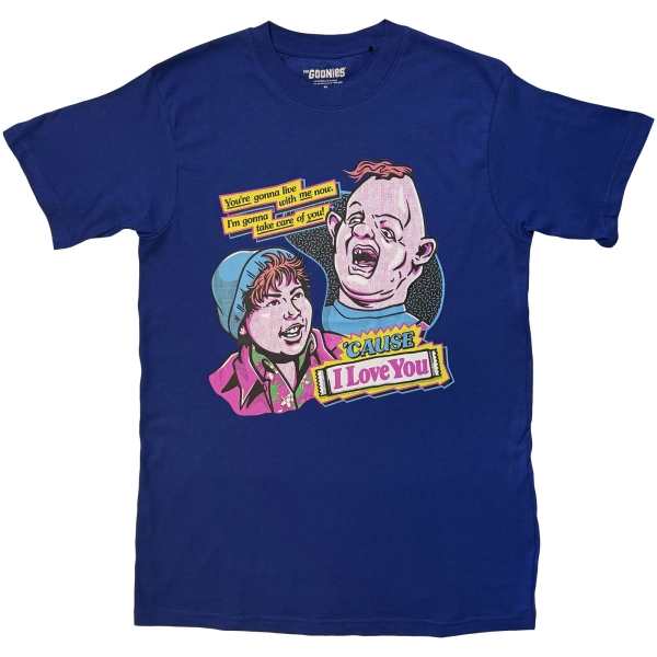 The Goonies - Cause L Love You Uni Navy T-Shirt ryhmässä MERCH / Vaatteet / T-paidat @ Bengans Skivbutik AB (5685442r)