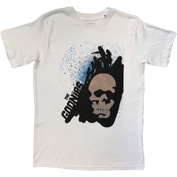 The Goonies - Skull Spray Paint Uni Wht T-Shirt ryhmässä MERCH / Vaatteet / T-paidat @ Bengans Skivbutik AB (5685443r)