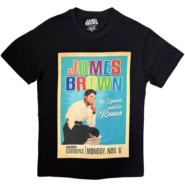 James Brown - Mr Dynamite Uni Bl T-Shirt ryhmässä MERCH / Vaatteet / T-paidat @ Bengans Skivbutik AB (5685446r)