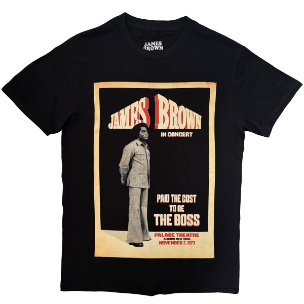 James Brown - The Boss Uni Bl T-Shirt ryhmässä MERCH / Vaatteet / T-paidat @ Bengans Skivbutik AB (5685447r)