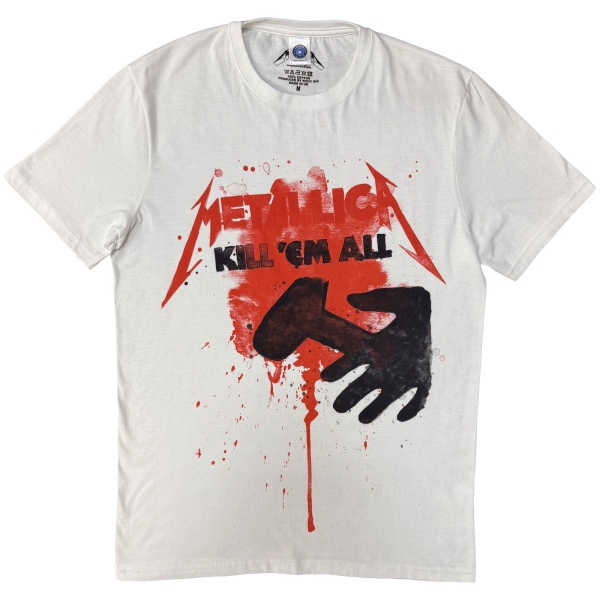 Metallica - Kill Them All Splats Uni Wht T-Shirt ryhmässä MERCH / Vaatteet / T-paidat @ Bengans Skivbutik AB (5685454r)