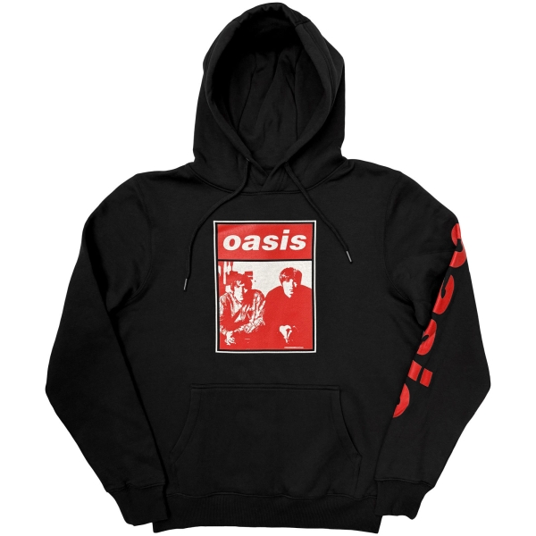 Oasis - Wonderwall Two Colour Photo Uni Bl Hoodie ryhmässä MERCH / Vaatteet / Hupparit @ Bengans Skivbutik AB (5685470r)