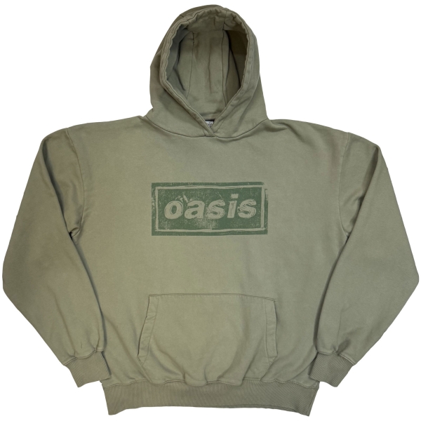 Oasis - Lino Logo Uni Green Hoodie ryhmässä MERCH / Vaatteet / Hupparit @ Bengans Skivbutik AB (5685471r)