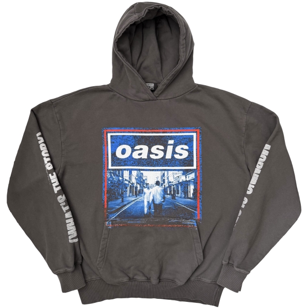 Oasis - What's The Story Blue Tone Uni Char Hoodie ryhmässä MERCH / Vaatteet / Hupparit @ Bengans Skivbutik AB (5685474r)