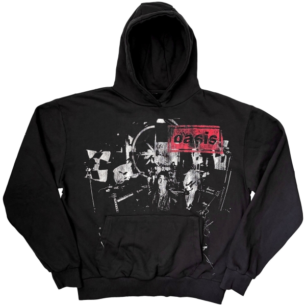 Oasis - Supersonic Monotone Logo Uni Bl Hoodie ryhmässä MERCH @ Bengans Skivbutik AB (5685475r)