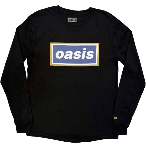 Oasis - Navy Gold Logo Uni Bl Longsleeve ryhmässä MERCH / Vaatteet / Pitkähihaiset & pelipaidat @ Bengans Skivbutik AB (5685479r)