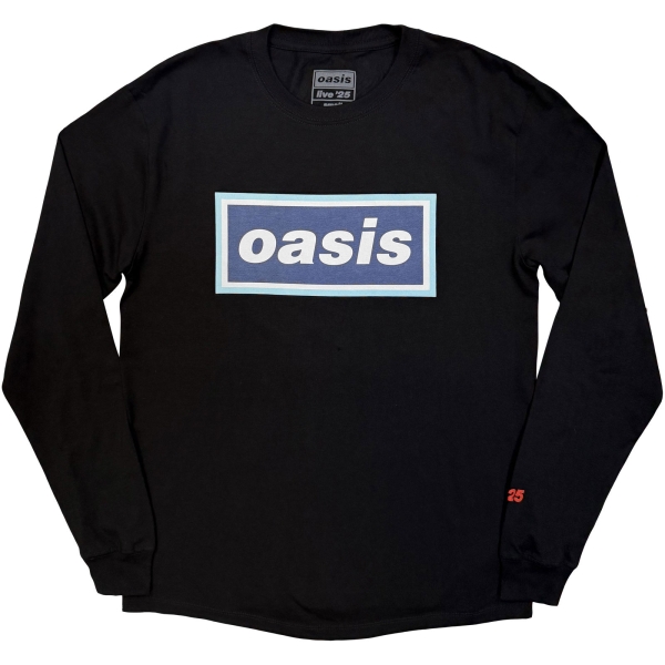 Oasis - 96 Blue Logo Uni Bl Longsleeve ryhmässä MERCH / Vaatteet / Pitkähihaiset & pelipaidat @ Bengans Skivbutik AB (5685480r)