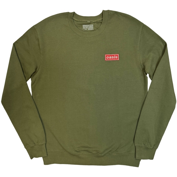 Oasis - Red Decca Logo Uni Khaki Sweatshirt ryhmässä MERCH @ Bengans Skivbutik AB (5685485r)