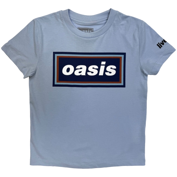 Oasis - 96 Retro Logo Boys Lht Blue T-Shirt ryhmässä MERCH / Vaatteet / Lastenvaatteet @ Bengans Skivbutik AB (5685489r)