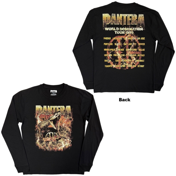 Pantera - World Domination Tour Uni Bl Longsleeve ryhmässä MERCH / Vaatteet / Pitkähihaiset & pelipaidat @ Bengans Skivbutik AB (5685503r)