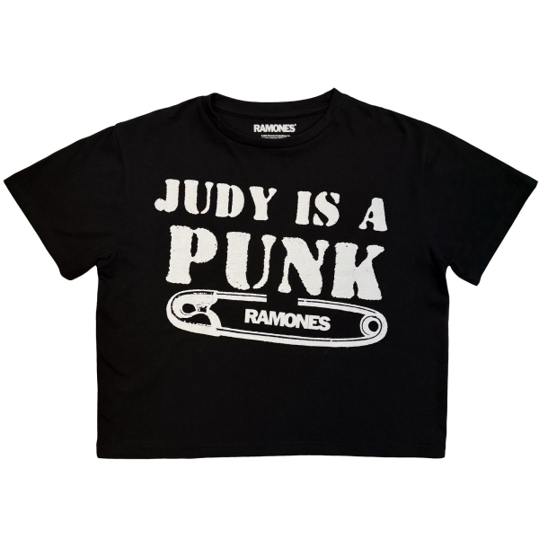 Ramones - Judy Is A Punk Lady Bl Crop Top ryhmässä MERCH / Vaatteet / Crop topit @ Bengans Skivbutik AB (5685513r)