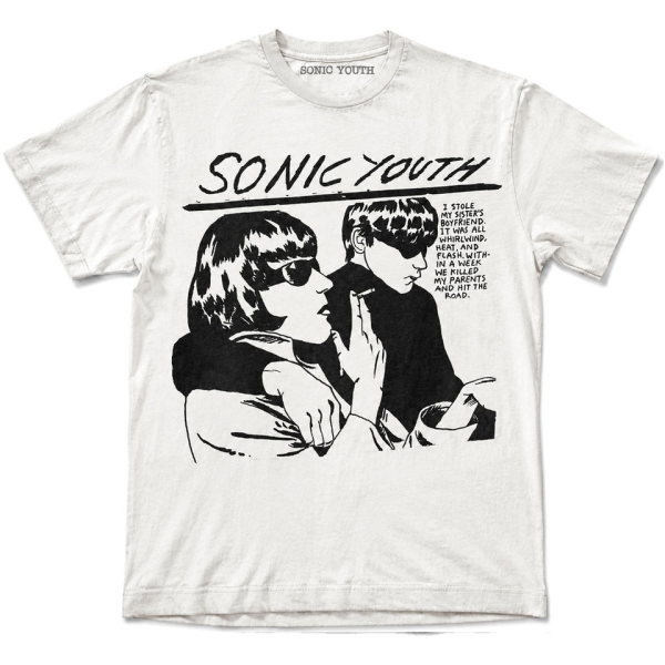 Sonic Youth - Goo Uni Wht T-Shirt ryhmässä MERCHANDISE / T-paita / Kommande / Pop-Rock @ Bengans Skivbutik AB (5686911r)