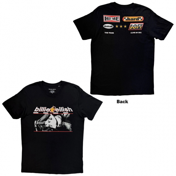 Billie Eilish - Racer Graphic Uni Bl T-Shirt ryhmässä MERCHANDISE / T-paita / Nyheter / Pop-Rock @ Bengans Skivbutik AB (5690216r)